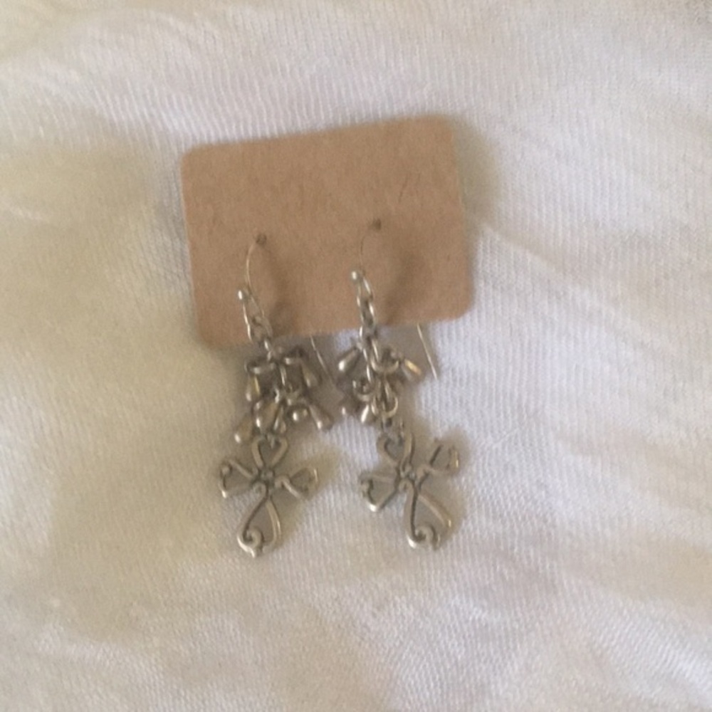 4X20$, Silver tone earrings